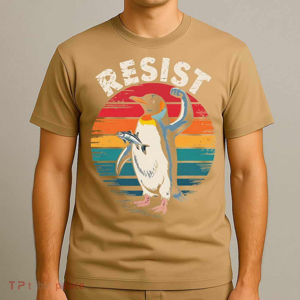 Funny Resist Penguin Activism Graphic We Stand With T-Shirt