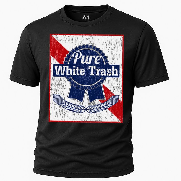 Funny Redneck Pure White Trash Cooling Performance Crew T-Shirt