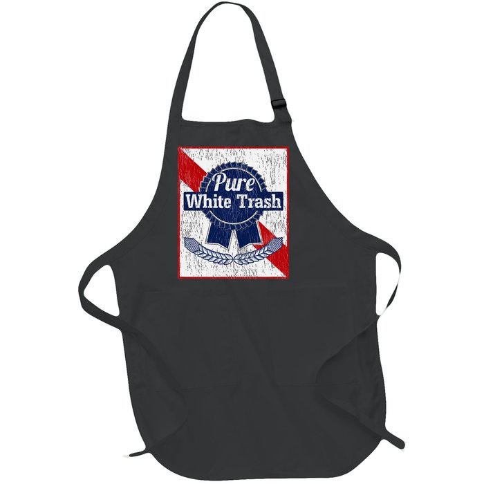 Funny Redneck Pure White Trash Full-Length Apron With Pockets