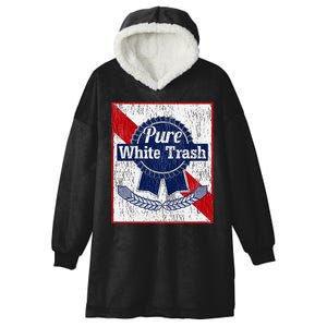 Funny Redneck Pure White Trash Hooded Wearable Blanket