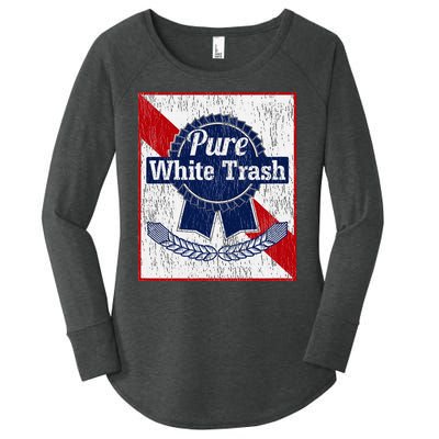 Funny Redneck Pure White Trash Women's Perfect Tri Tunic Long Sleeve Shirt