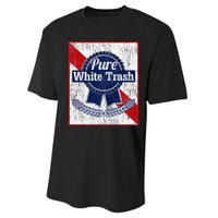 Funny Redneck Pure White Trash Performance Sprint T-Shirt