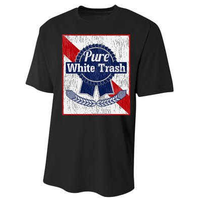 Funny Redneck Pure White Trash Performance Sprint T-Shirt