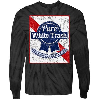 Funny Redneck Pure White Trash Tie-Dye Long Sleeve Shirt