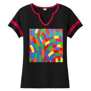 Fun Rise Pattern Ladies Halftime Notch Neck Tee