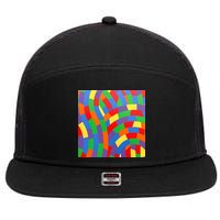 Fun Rise Pattern 7 Panel Mesh Trucker Snapback Hat
