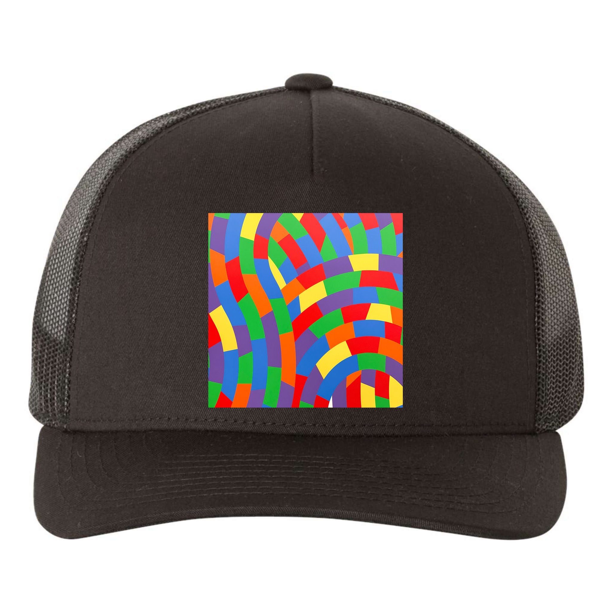 Fun Rise Pattern Yupoong Adult 5-Panel Trucker Hat
