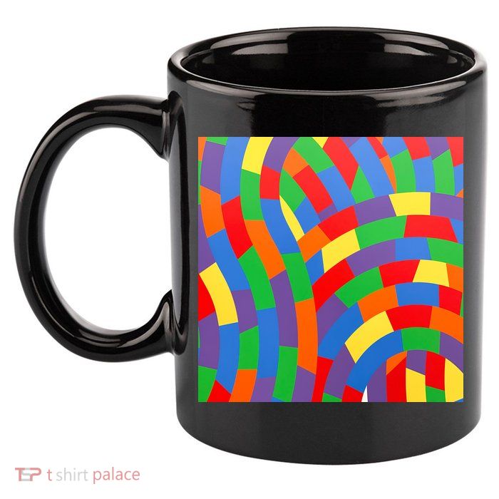 Fun Rise Pattern 11oz C Handle Ceramic Mug