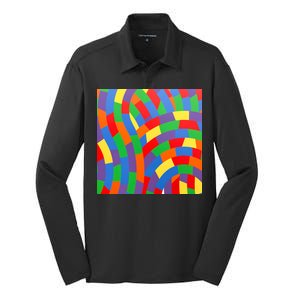 Fun Rise Pattern Silk Touch Performance Long Sleeve Polo