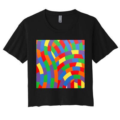 Fun Rise Pattern Crop Top