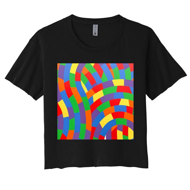 Fun Rise Pattern Crop Top