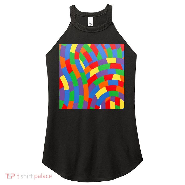 Fun Rise Pattern Women's Perfect Tri Rocker Tank