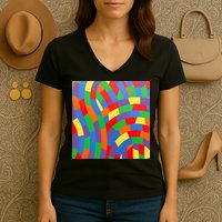 Fun Rise Pattern Women's V-Neck T-Shirt