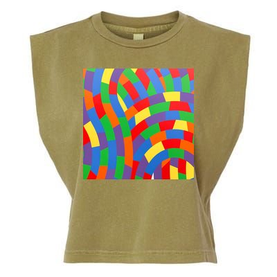 Fun Rise Pattern Garment-Dyed Women's Muscle Tee
