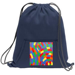 Fun Rise Pattern Sweatshirt Cinch Pack Bag