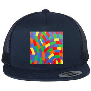 Fun Rise Pattern Flat Bill Trucker Hat