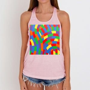 Fun Rise Pattern Women's Knotted Racerback Tank