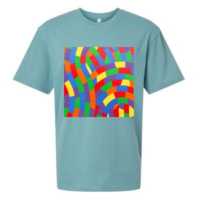 Fun Rise Pattern Sueded Cloud Jersey T-Shirt