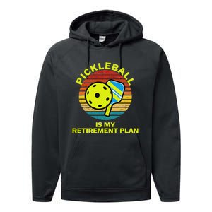 Funny Retirement Pickleball Apparel Pickle Ball Performance Fleece Hoodie