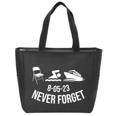 Funny River Pontoon Viral Boat Brawl Meme Alabama Boat Fight Zip Tote Bag