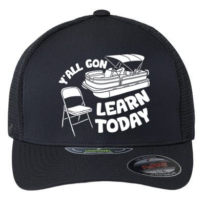 Funny River Pontoon Viral Boat Brawl Meme Alabama Boat Fight Trending Flexfit Unipanel Trucker Cap