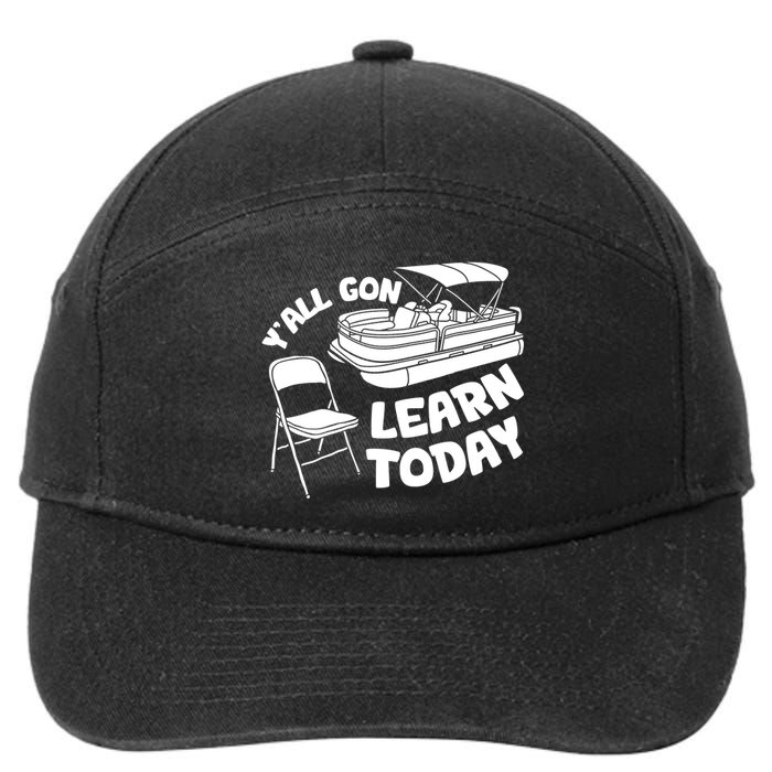 Funny River Pontoon Viral Boat Brawl Meme Alabama Boat Fight Trending 7-Panel Snapback Hat