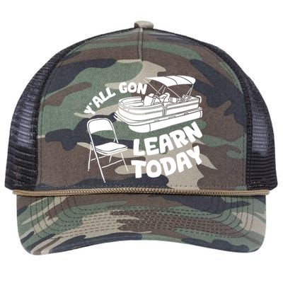 Funny River Pontoon Viral Boat Brawl Meme Alabama Boat Fight Trending Retro Rope Trucker Hat Cap