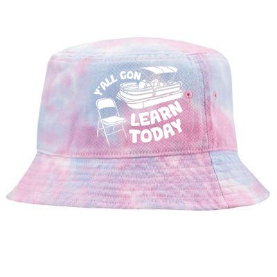 Funny River Pontoon Viral Boat Brawl Meme Alabama Boat Fight Trending Tie-Dyed Bucket Hat