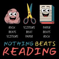 Funny Rock Paper Scissors Nothing Beats Reading Daily Commute Backpack