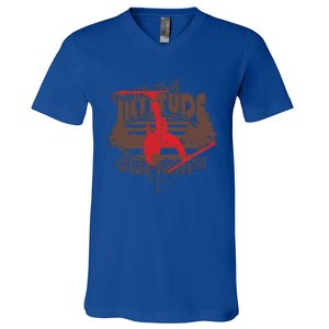 Forest Rock Pro Skiing Ski Cool Gift V-Neck T-Shirt