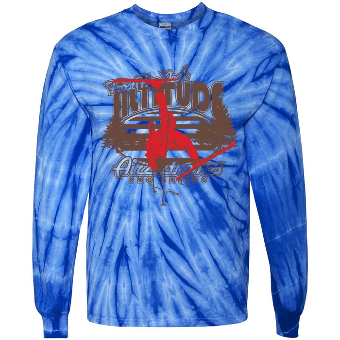 Forest Rock Pro Skiing Ski Cool Gift Tie-Dye Long Sleeve Shirt