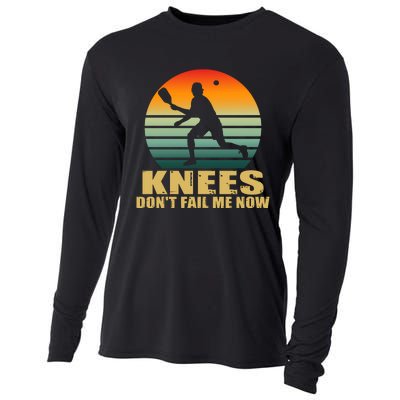 Funny Retro Pickleball Knees DonT Fail Me Now Cooling Performance Long Sleeve Crew