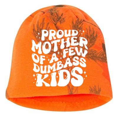 Funny Retro Proud Mother Of A Few Dumbass Kids Mothers Day Kati - Camo Knit Beanie