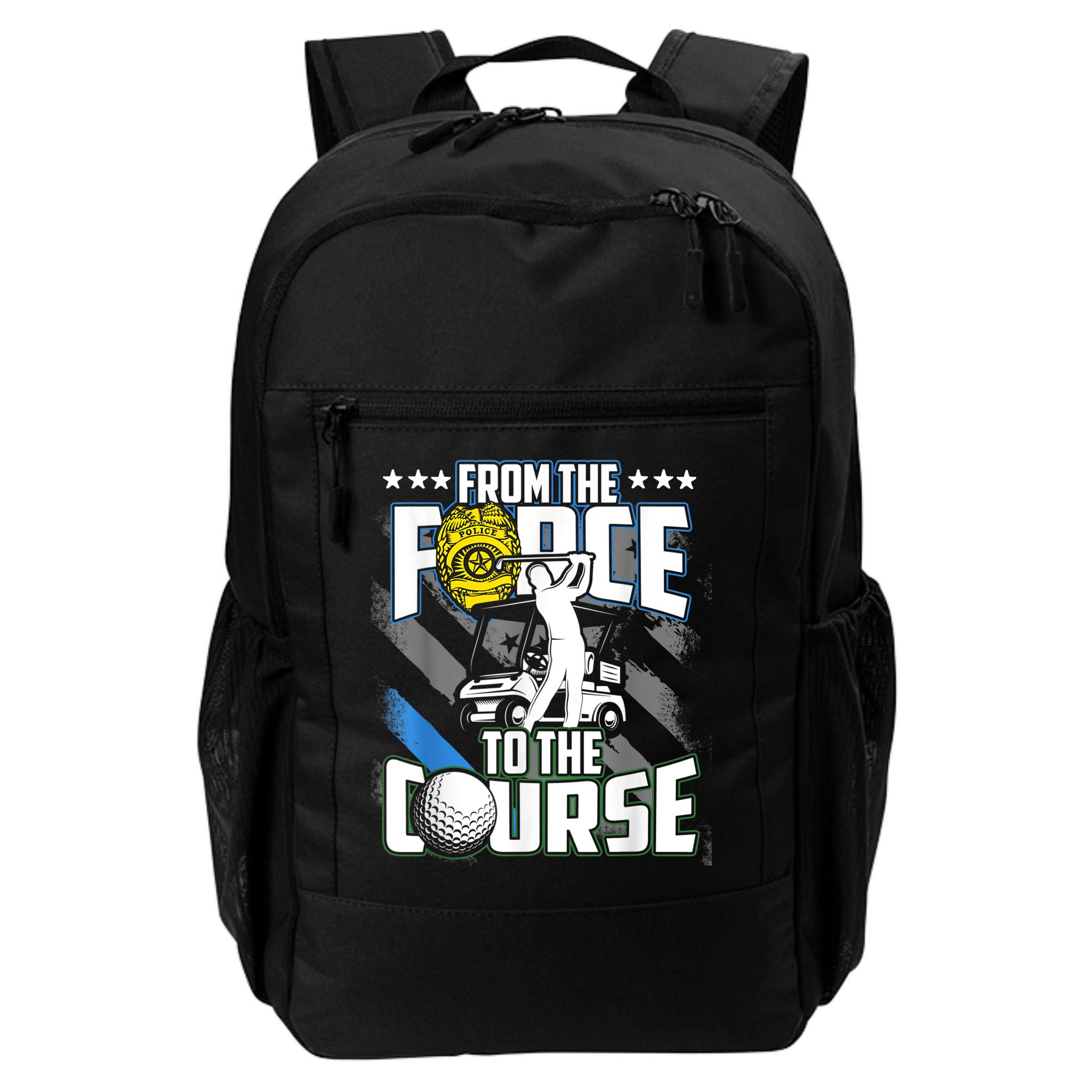 Funny Retired Police Officer Golf Retirement Gift Backpack