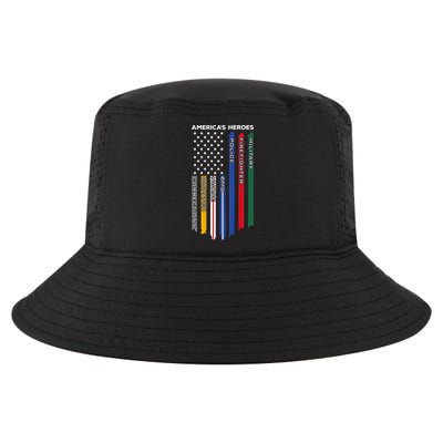 First Responders Police Military Firefighter Nurse Cool Comfort Performance Bucket Hat