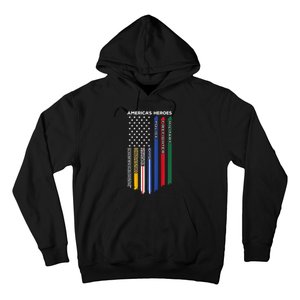 First Responders Police Military Firefighter Nurse Hoodie