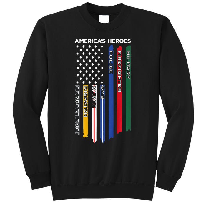 First Responders Police Military Firefighter Nurse Sweatshirt