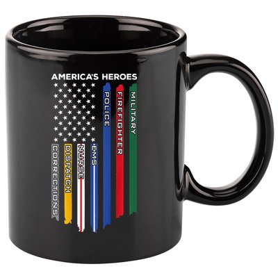 First Responders Police Military Firefighter Nurse 11oz C Handle Ceramic Mug