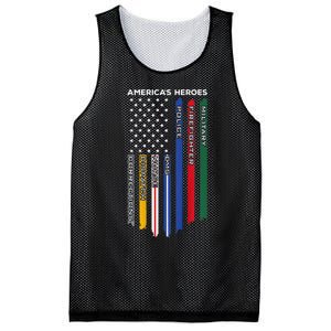 First Responders Police Military Firefighter Nurse Mesh Reversible Basketball Jersey Tank