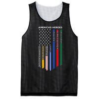 First Responders Police Military Firefighter Nurse Mesh Reversible Basketball Jersey Tank