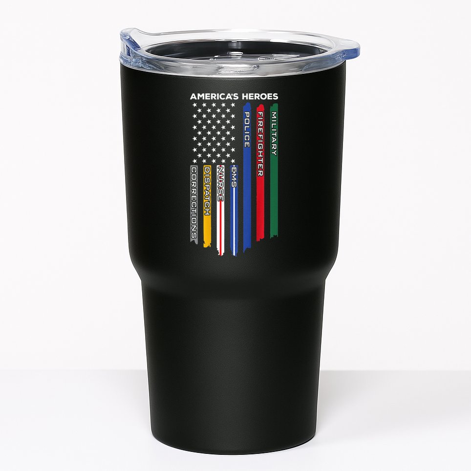 First Responders Police Military Firefighter Nurse Tumbler