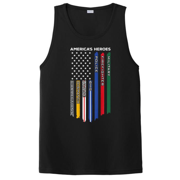 First Responders Police Military Firefighter Nurse PosiCharge Competitor Tank