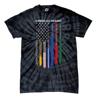 First Responders Police Military Firefighter Nurse Tie-Dye T-Shirt