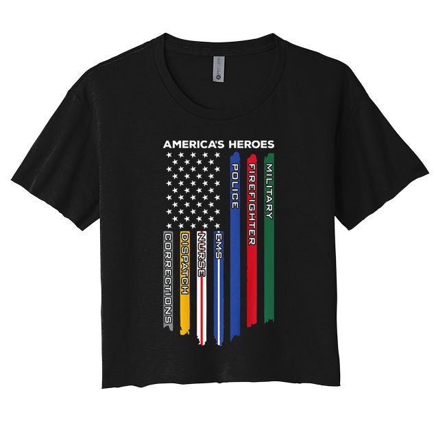 First Responders Police Military Firefighter Nurse Crop Top