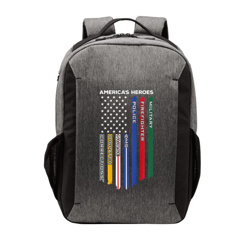 First Responders Police Military Firefighter Nurse Vector Backpack
