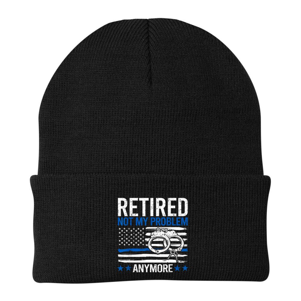 Funny Retired Police Officer Law Enforcement Retirement Beanie