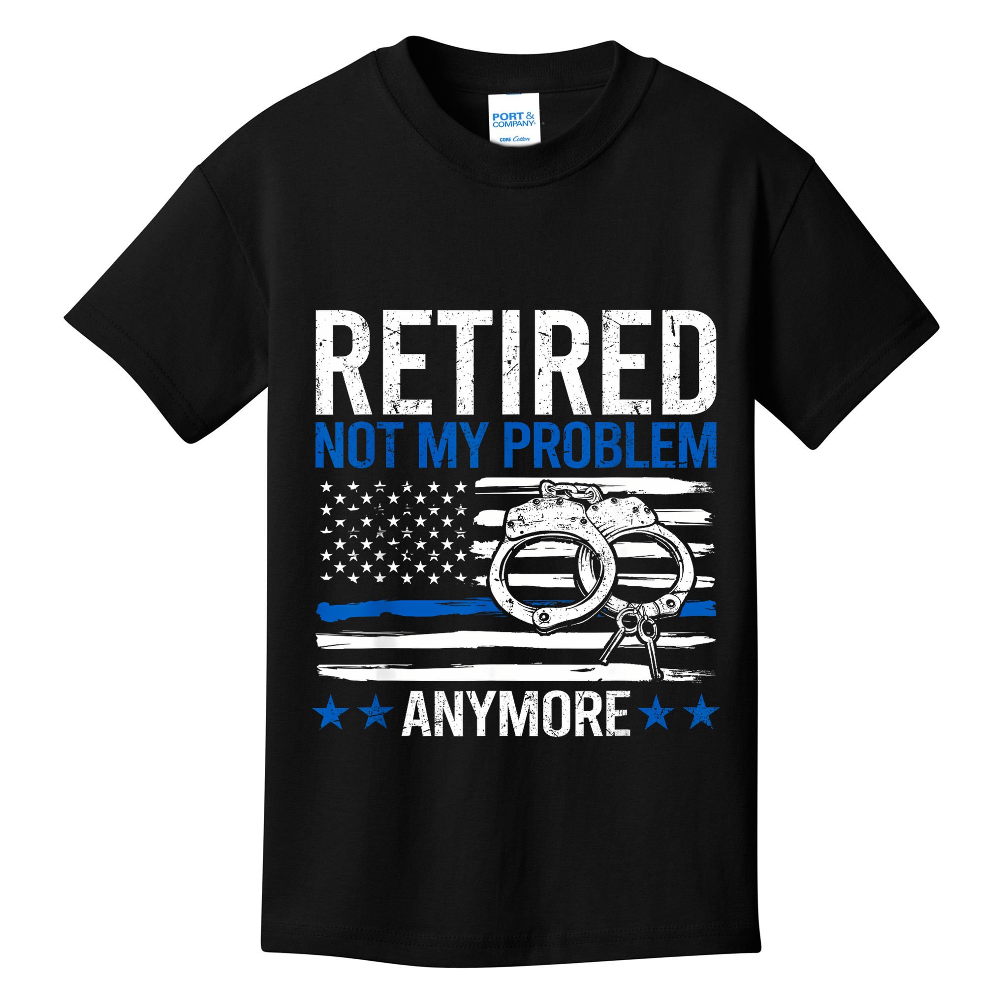 Funny Retired Police Officer Law Enforcement Retirement Kids T-Shirt