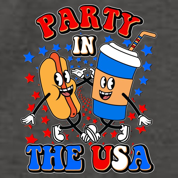 Funny Retro Party In The USA Retro Cartoon Hotdog Soda Pop Drink Vector Backpack