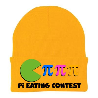 Funny Retro Pi Day 314 Pi Eating Contest Video Game Knit Cap Winter Beanie