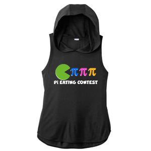 Funny Retro Pi Day 314 Pi Eating Contest Video Game Ladies PosiCharge Tri-Blend Wicking Draft Hoodie Tank